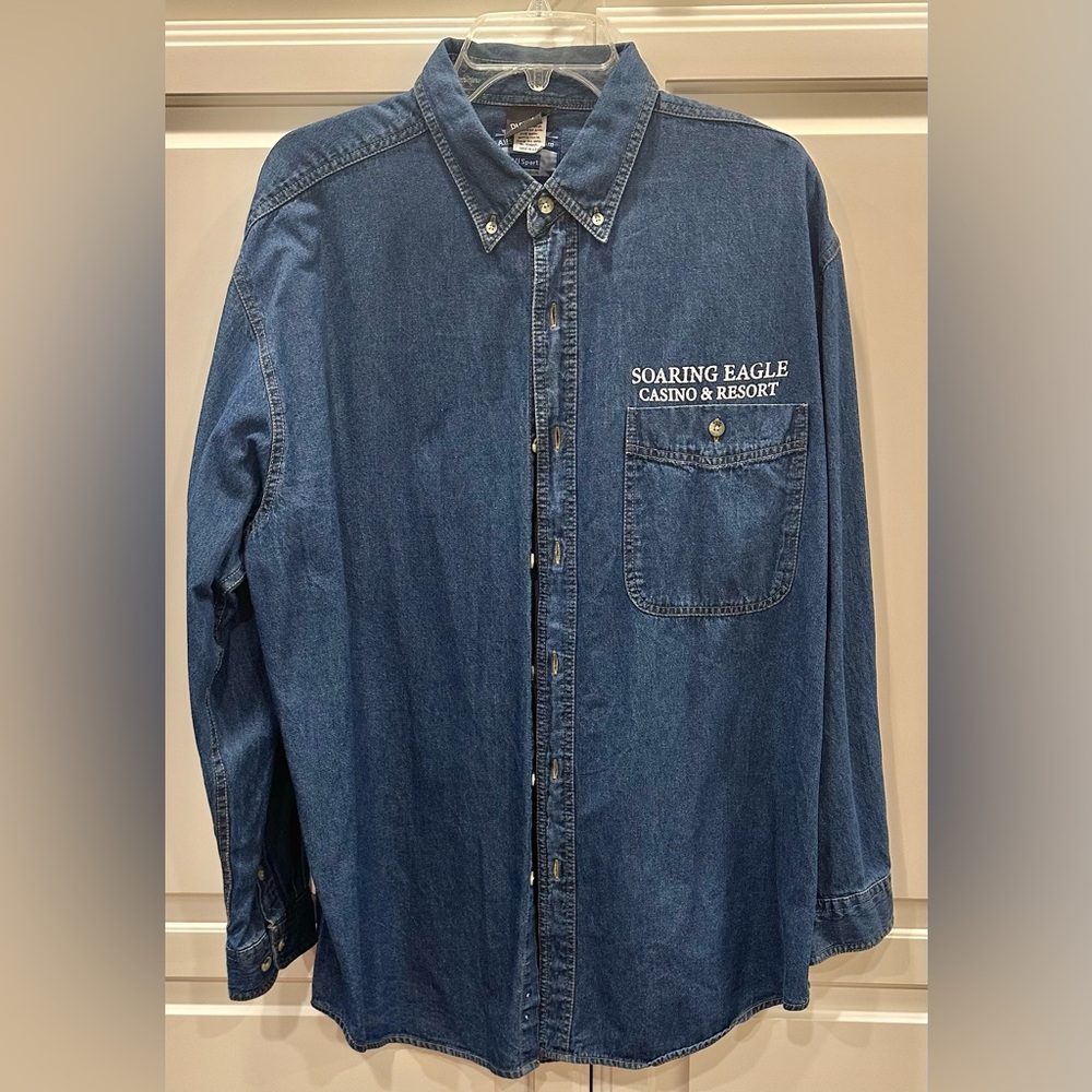 Soaring Eagle Casino DREAMCATCHER Jean Shirt Size L NWOT Denim